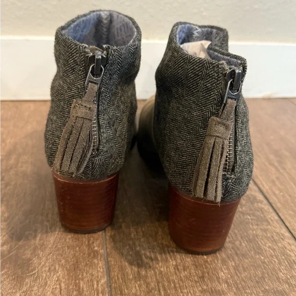 Toms Leila Olive‎ Green Ankle Booties Size 8 - Picture 7 of 9